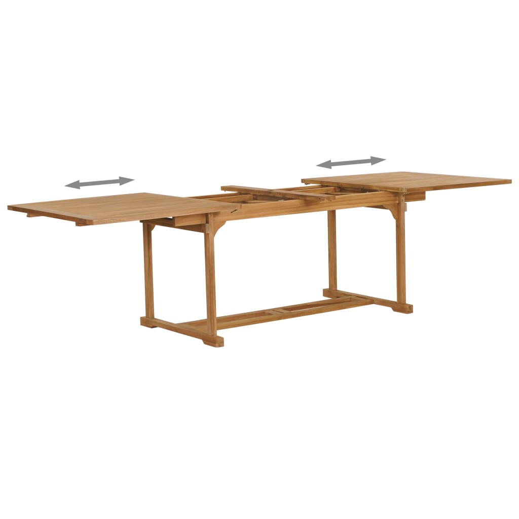 Salon de jardin meuble d'extérieur ensemble de mobilier 9 pièces bois de teck massif