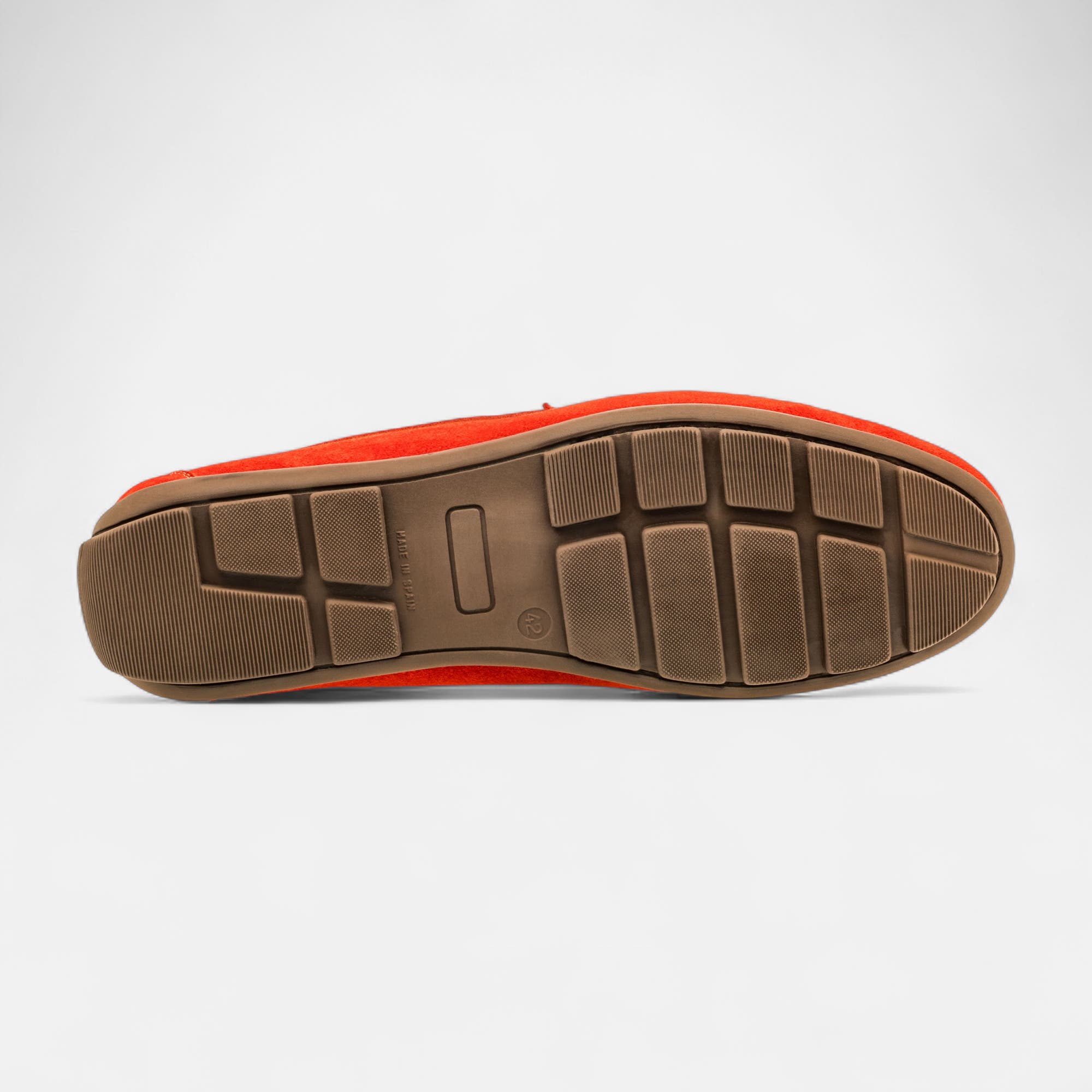 Mocassins Homme en cuir orange