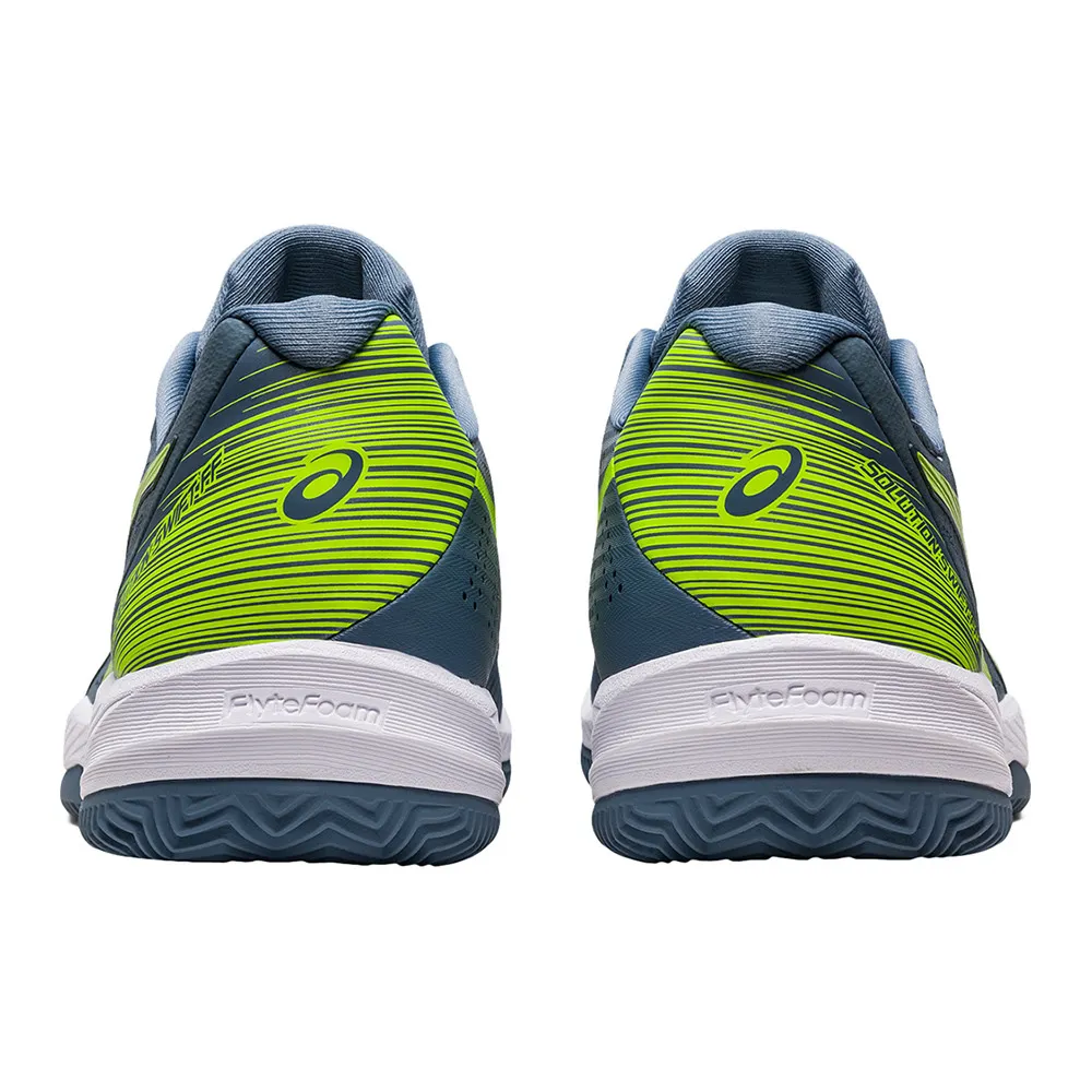 Asics SOLUTION SWIFT™ FF CLAY - Chaussures tennis Homme steel blue/hazard green