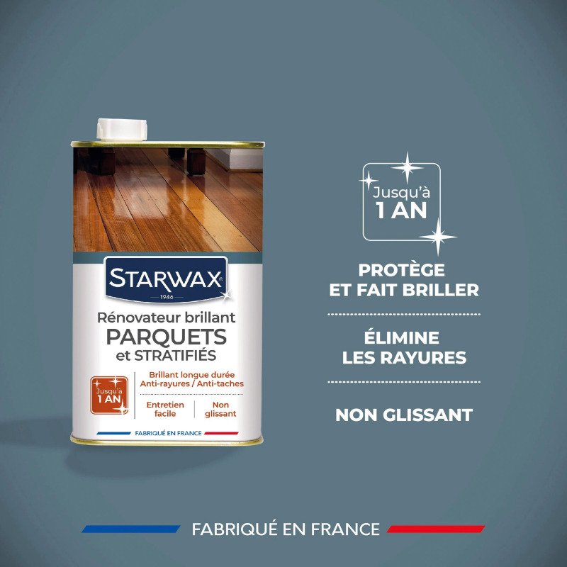 Rénovateur longue durée parquets sols stratifiés - brillant - 1 L