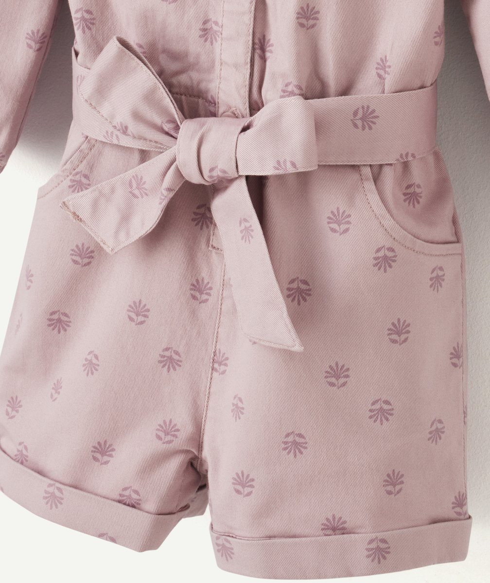 COMBISHORT BÉBÉ FILLE EN JEAN PARME AVEC MOTIFS