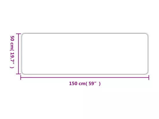 Tapis de couloir aspect sisal anthracite 50x150 cm