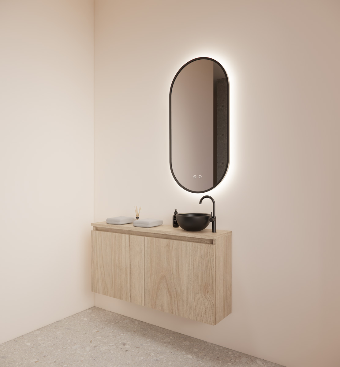 Gliss Design Echo toiletmeubel 100cm kastanje