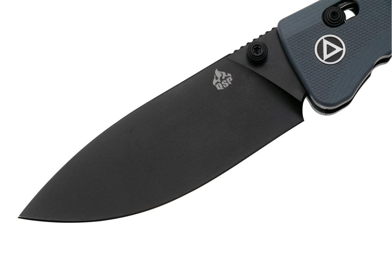 QSP Knife Ripley QS160-B2 Black 14C28N Gray G10, zakmes, Keanu Alfaro design