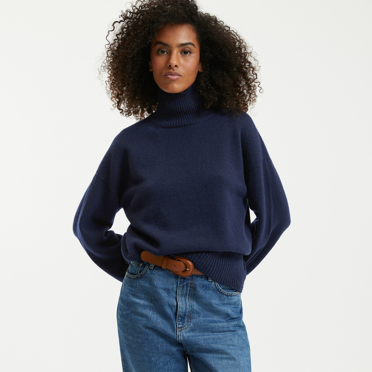 COLEÇÕES LA REDOUTE<br>Trui em lã e cashmere, fabricado na França