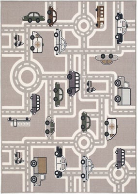 KMCarpets Veiteppe Gummiert Grå 133 x 170