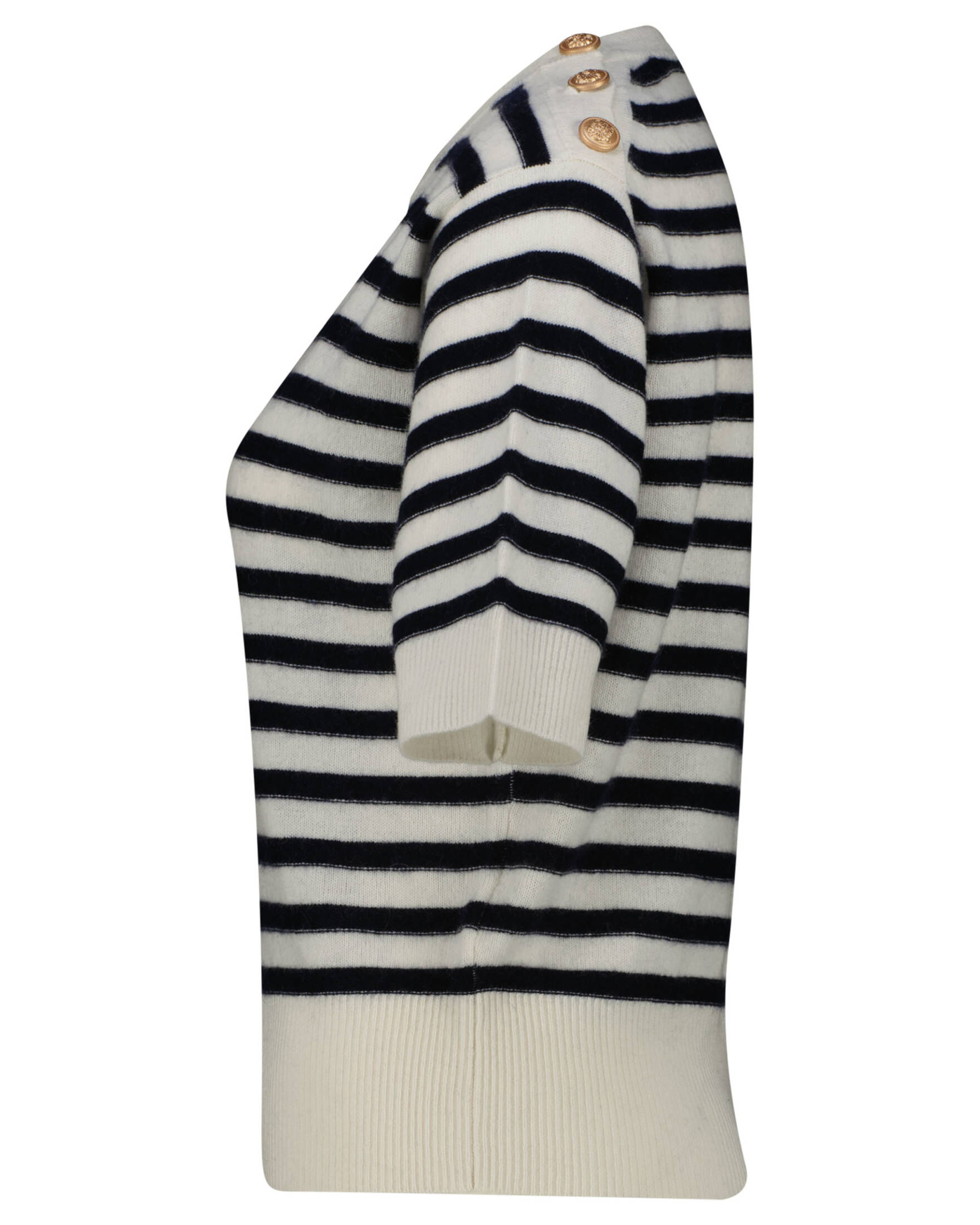 Allude| Damen Feinstrickpullover mit Wolle und Kaschmir Kurzarm