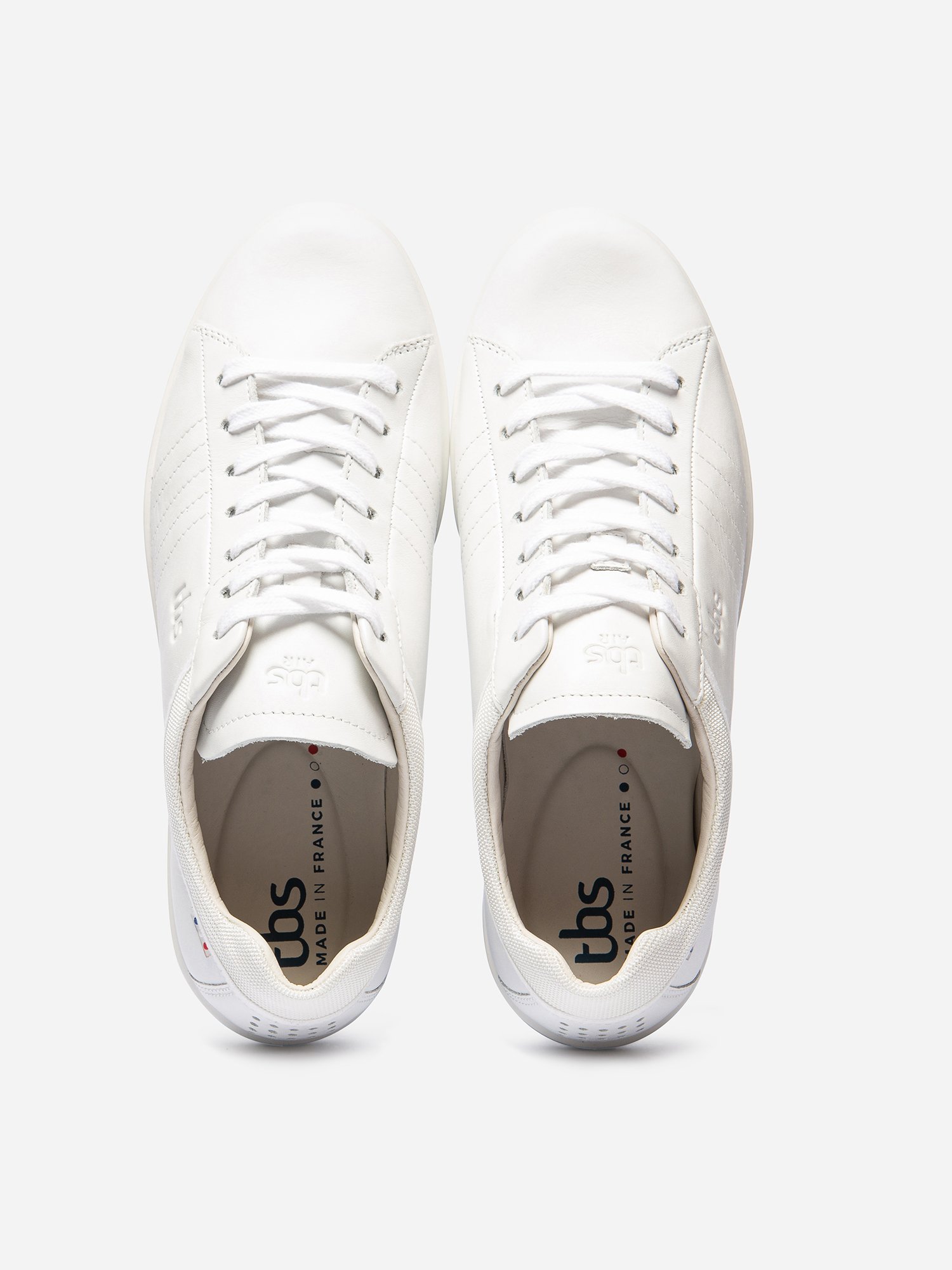 Tennis Homme Confort Cuir Blanc