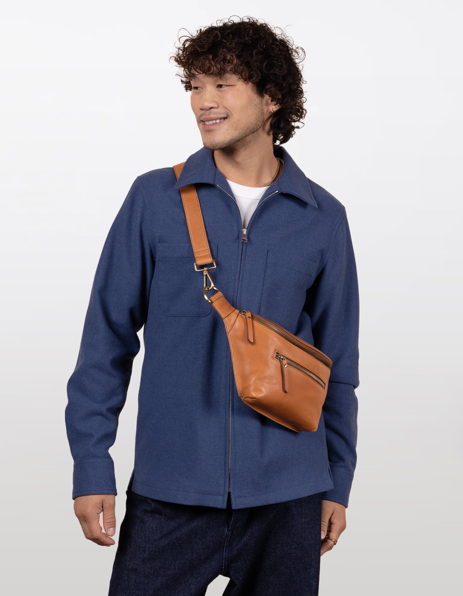 Drew Bum Bag - Wild Oak Soft Grain Leather