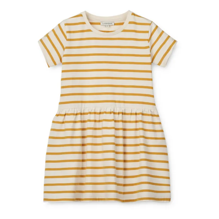 Liewood Robe Lima Rayée | Jaune moutarde