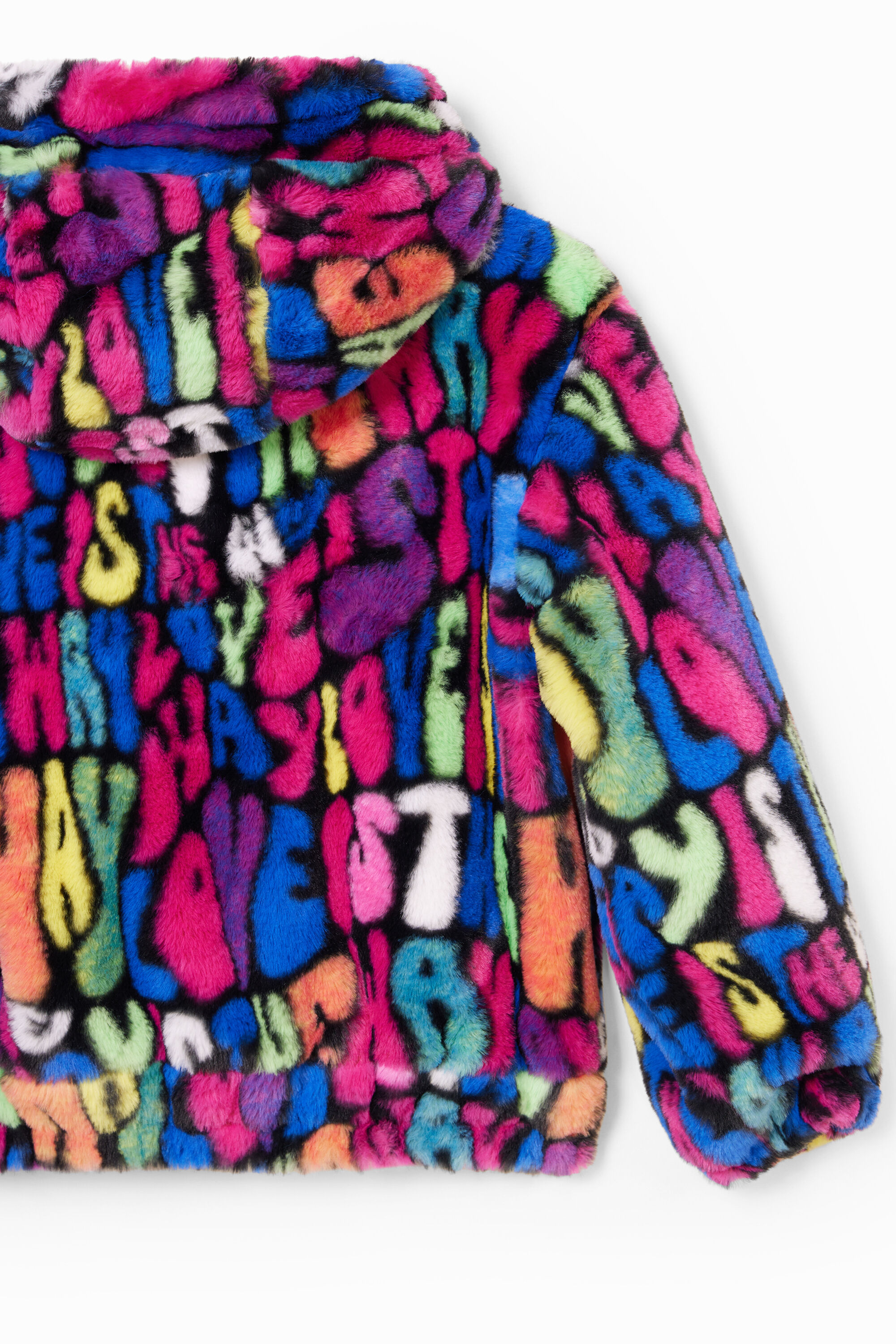 Jaqueta com efeito de cabelo multicolorido