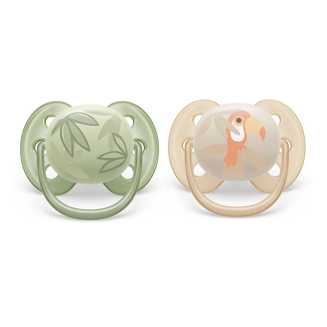 Philips Avent Suce Ultra Douce 0-6 mois Toucan  Feuilles Vertes (2)