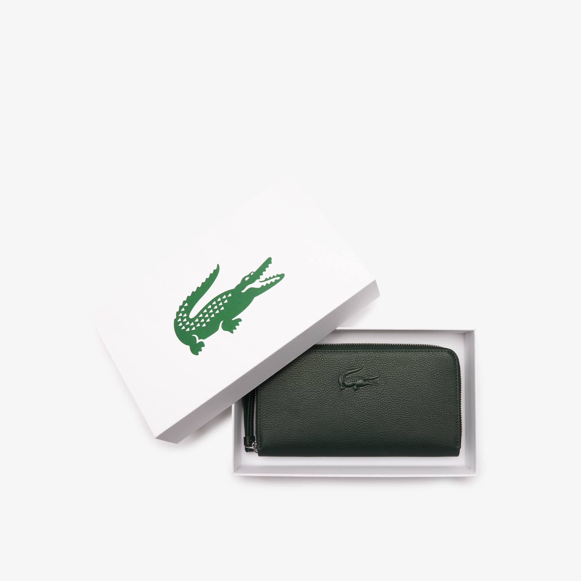 Große Brieftasche aus Leder City Court Geldbörsen & Kleinlederwaren - Grün - Lacoste - Damen