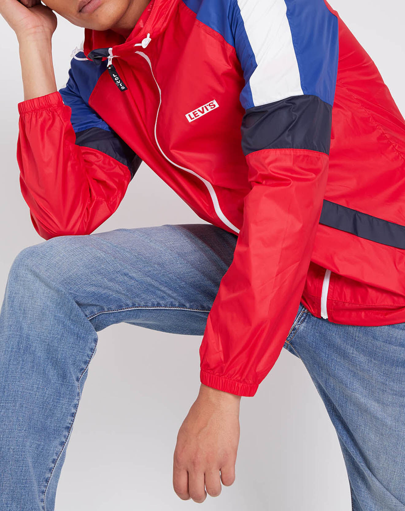 Levi's® Veste coupe vent Colorblock Windrunner rouge
