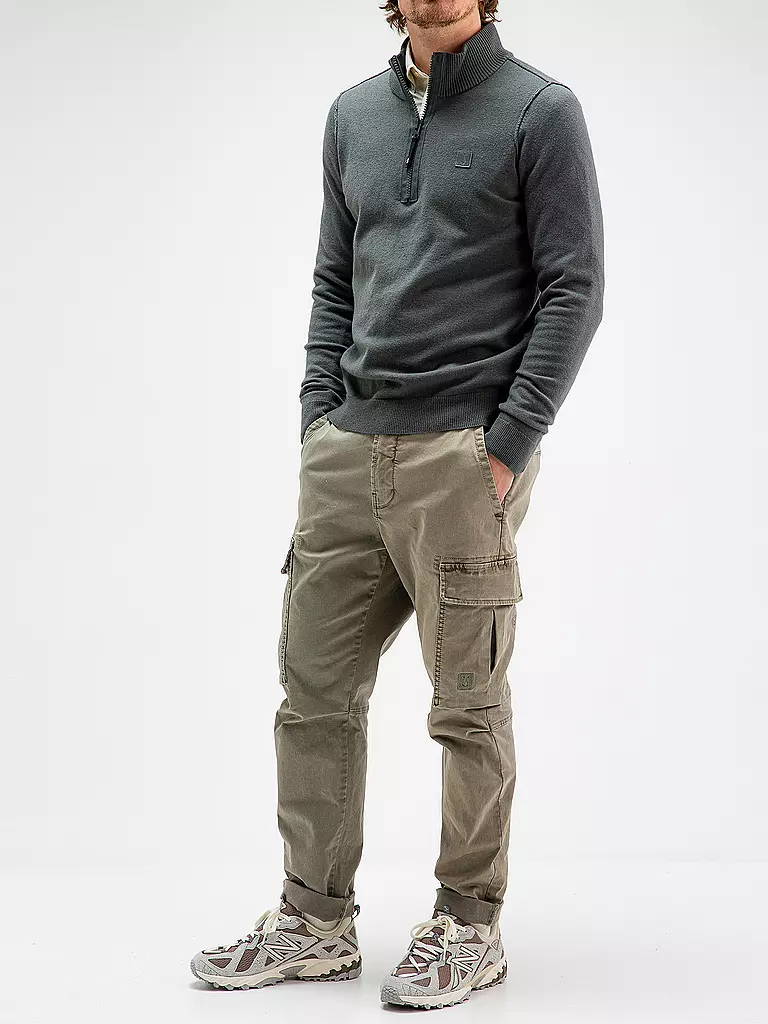 BUTCHER OF BLUE Troyer Pullover CLIFDEN grau