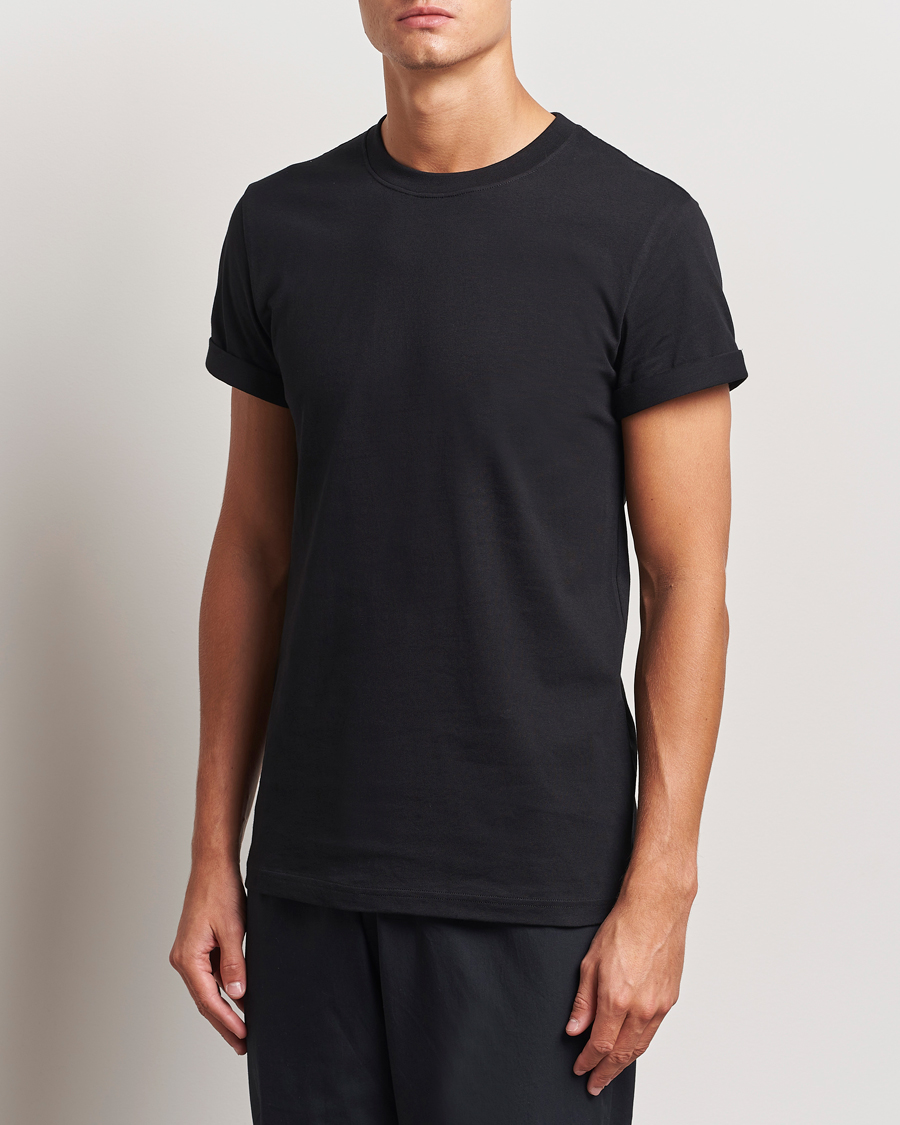 Bread & Boxers Roll-Up Crew Neck T-Shirt Black