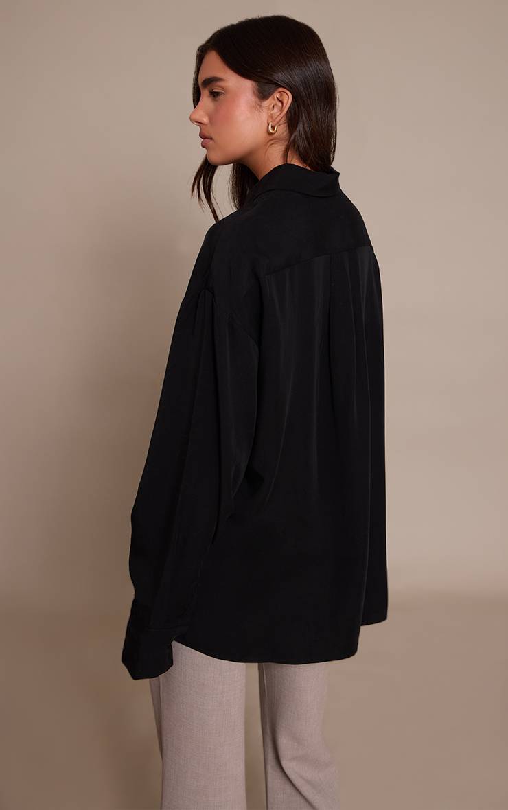 Noir Chemise Oversize En Tencel
