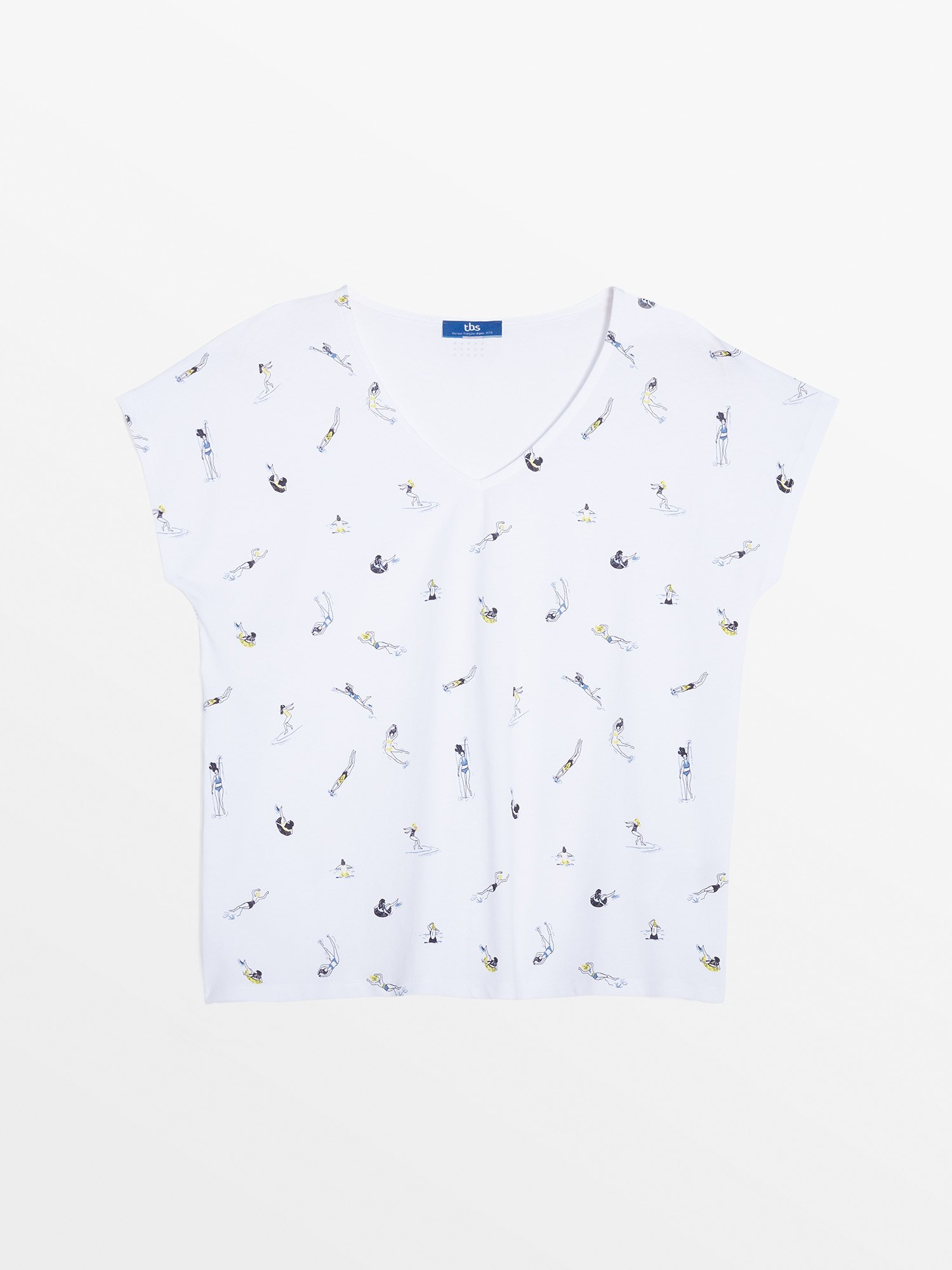 Tee Shirt Femme Manches Courtes Blanc