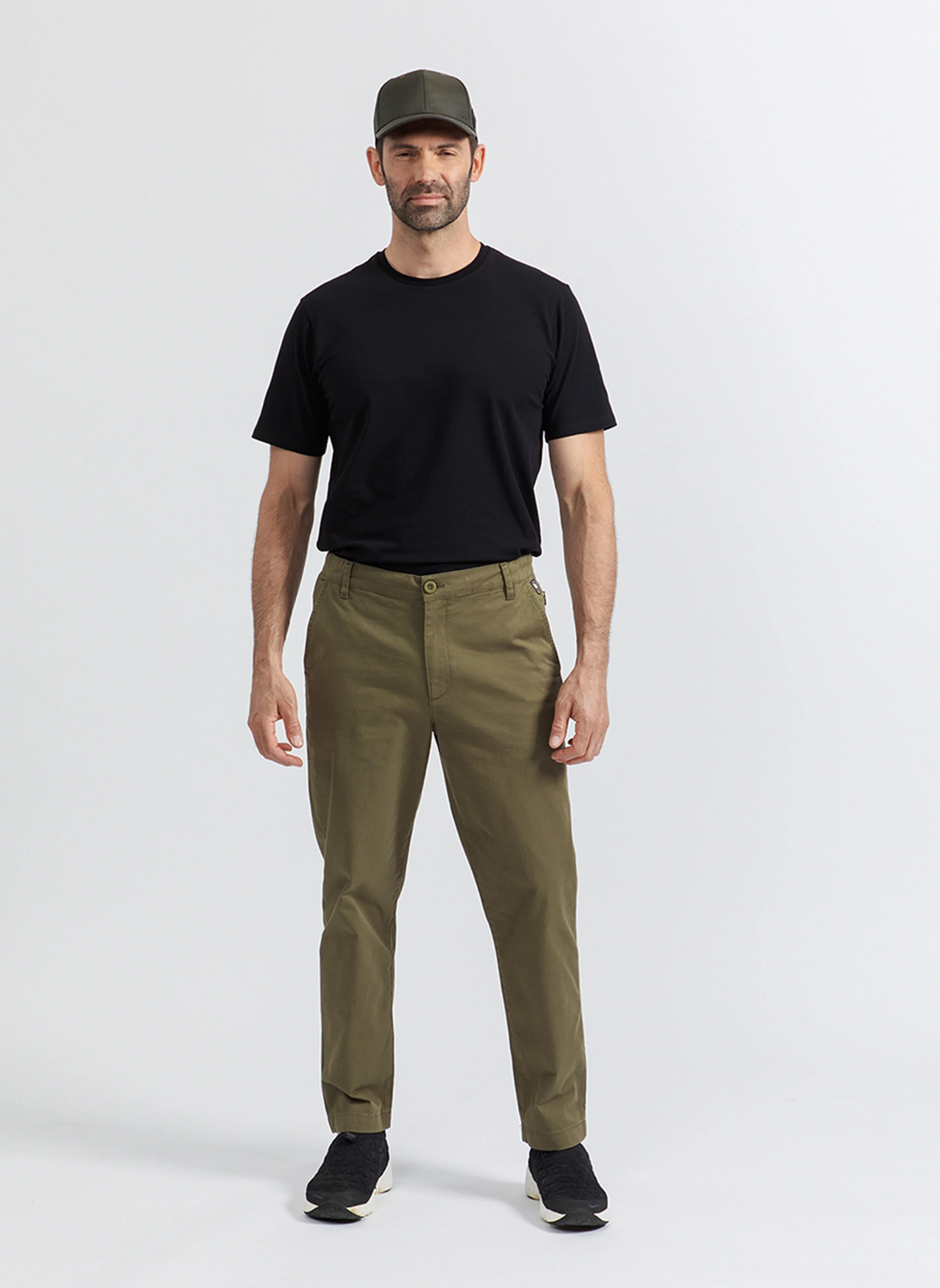 RUSH - Chino droit en coton mélangé | Kaki