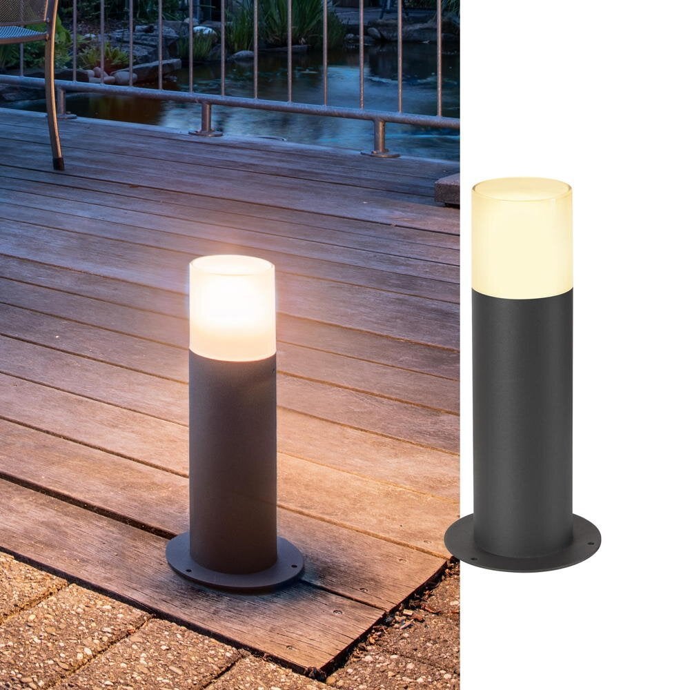 Padverlichting grafiet in zwart E27 IP44 300mm