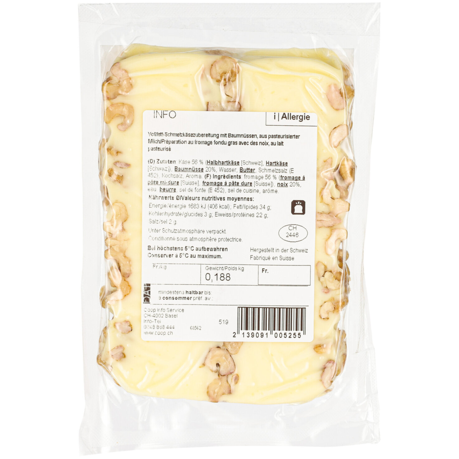 Nusskäse ca. 188g
