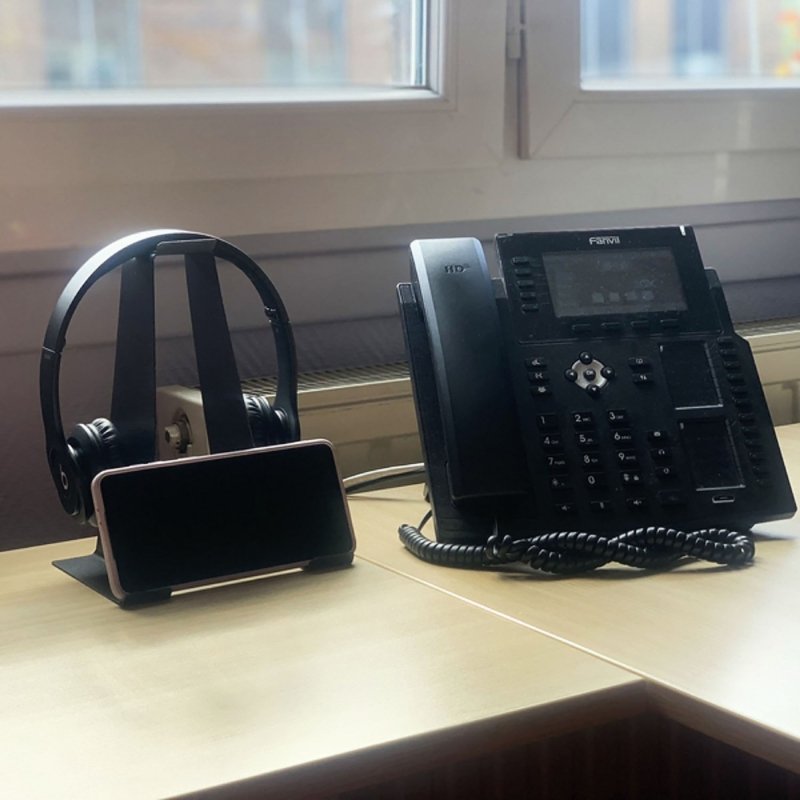 Support de casque, téléphone et tablette en métal