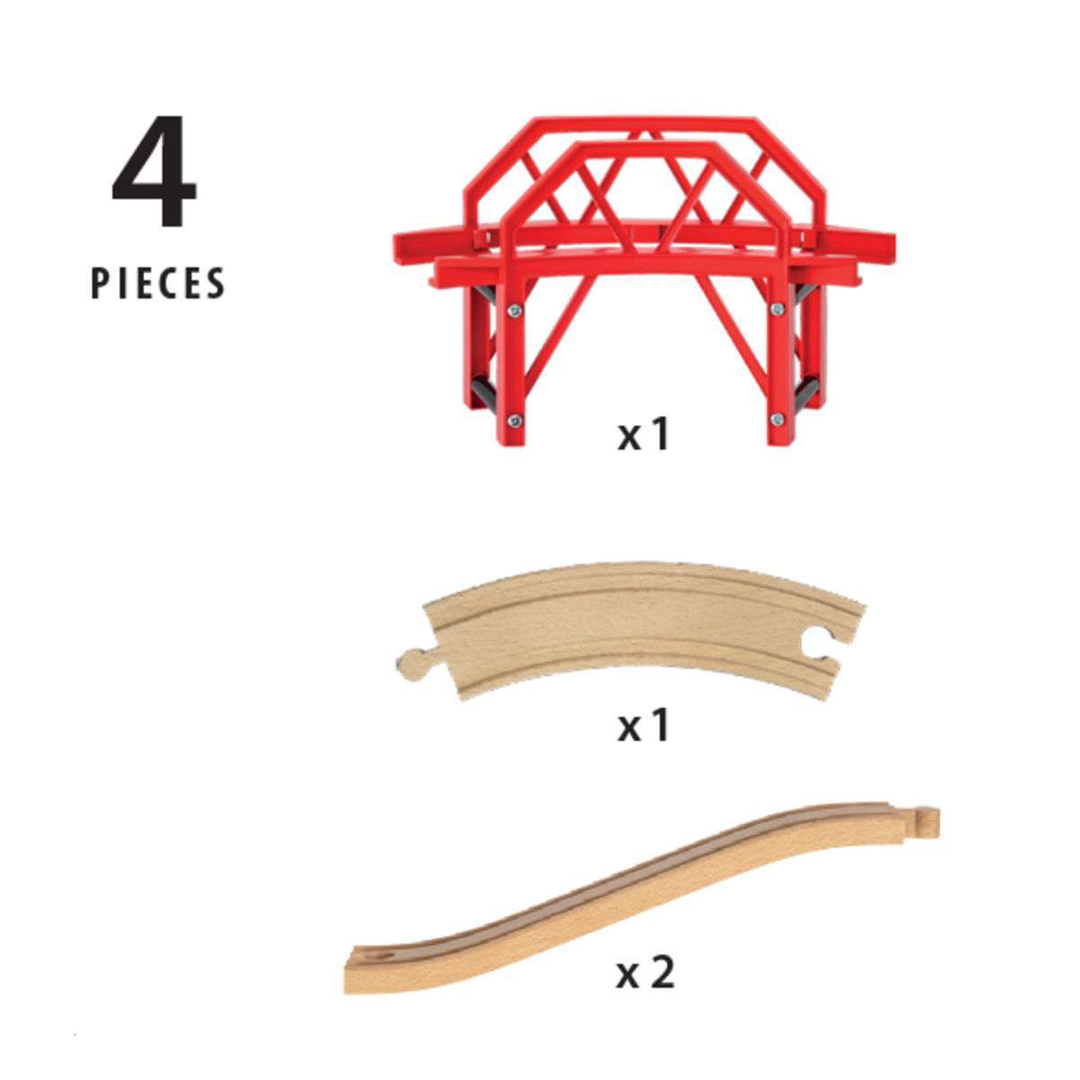 BRIO Spiel Bahnbrücke mit Auffahrten
