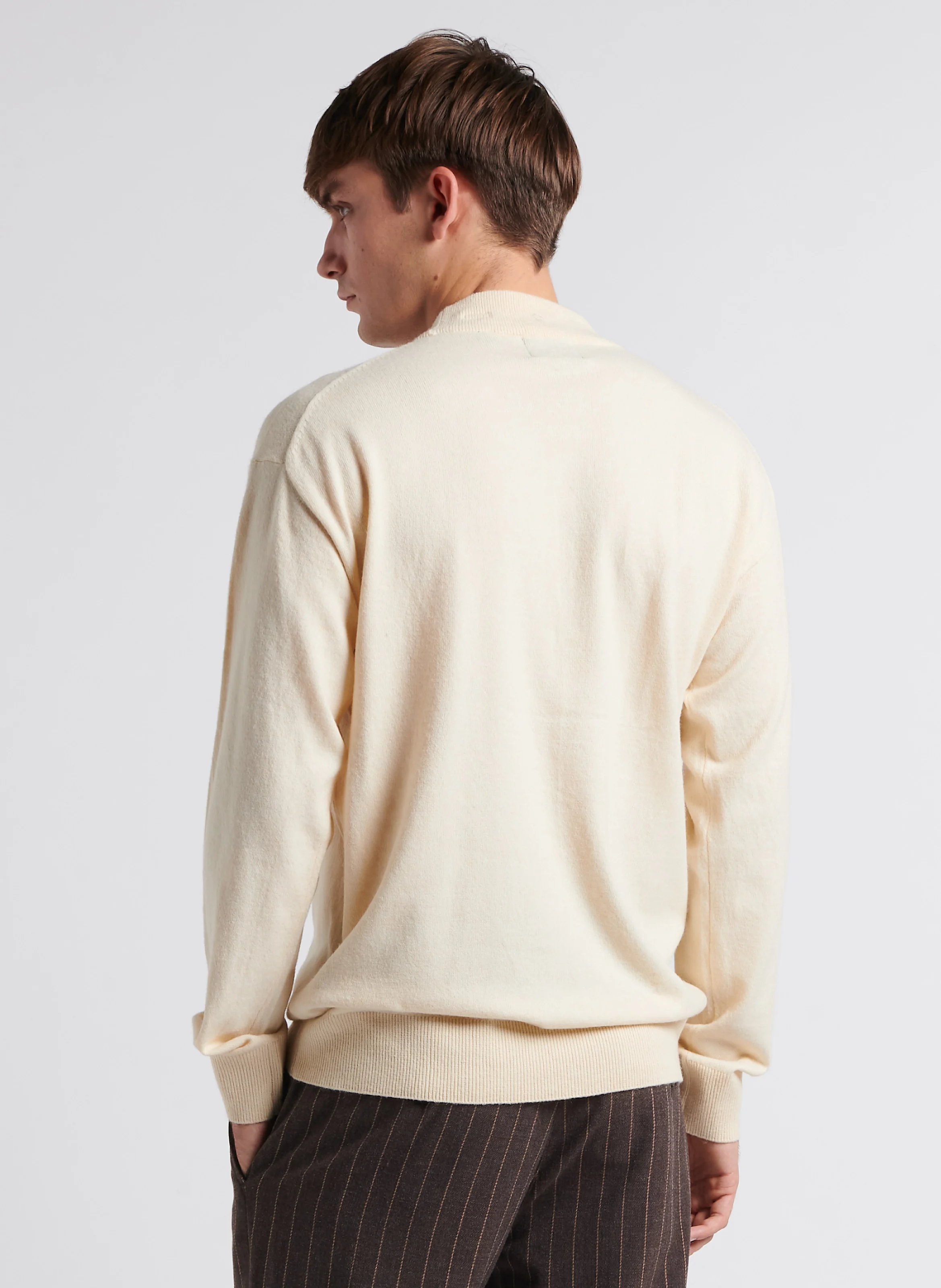 Pull col rond| Beige