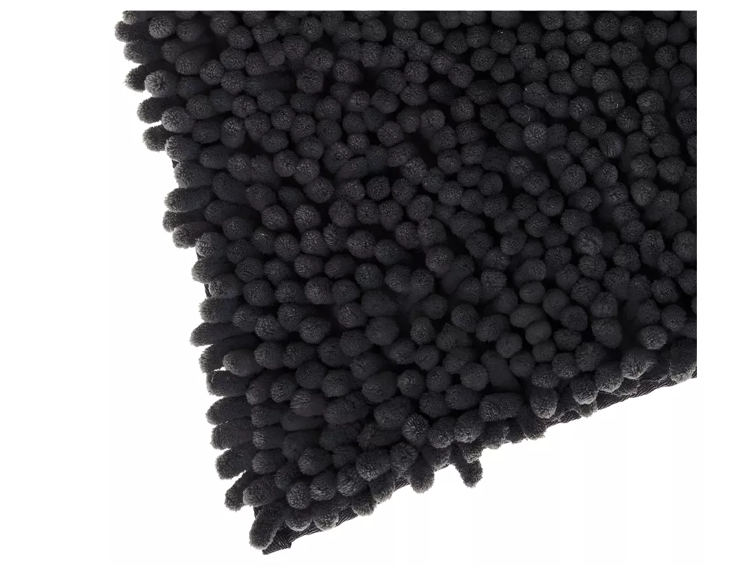 Tapis de Salle de bain Noir chenille maxi confort 50 x 80 cm