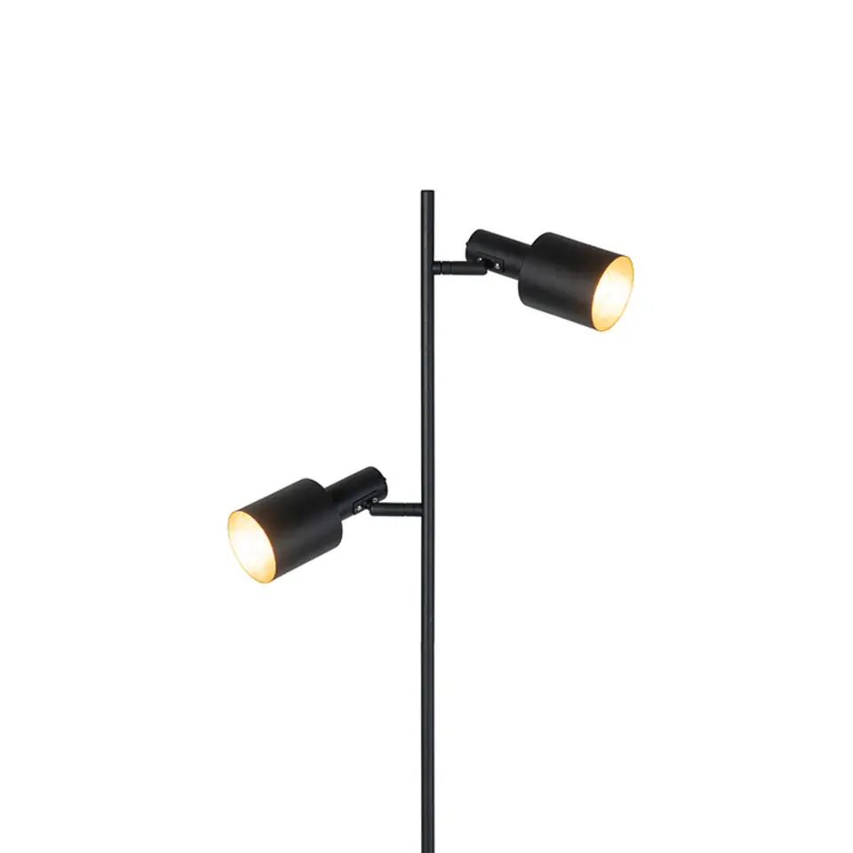 Qazqa vloerlampen stijn zwart e27