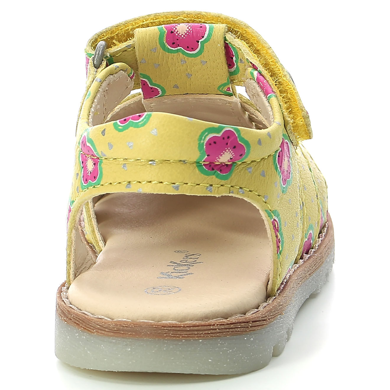 Kickers Sandales en Cuir Nonosti jaune/flower