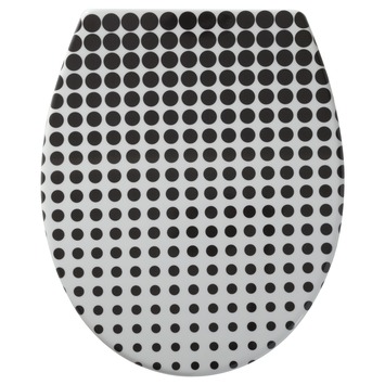 Tiger WC bril Speckels Duroplast Zwart-wit