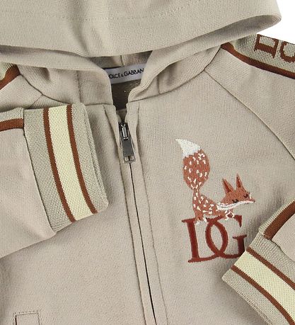 Dolce & Gabbana Kapuzenjacke - Beige m. Fuchs