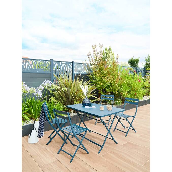 Table de jardin pliante rectangulaire GREENSBORO Pétrole