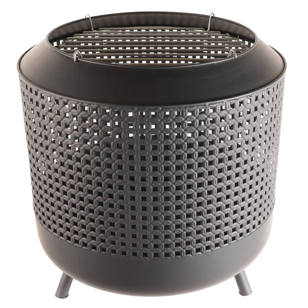 Foyer avec grille de barbecue midland noir