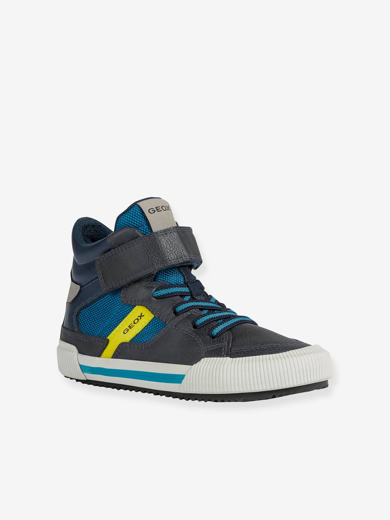 Tênis MID J Alonisso Boy B-GBK GEOX®, preto médio, liso com detalhes.