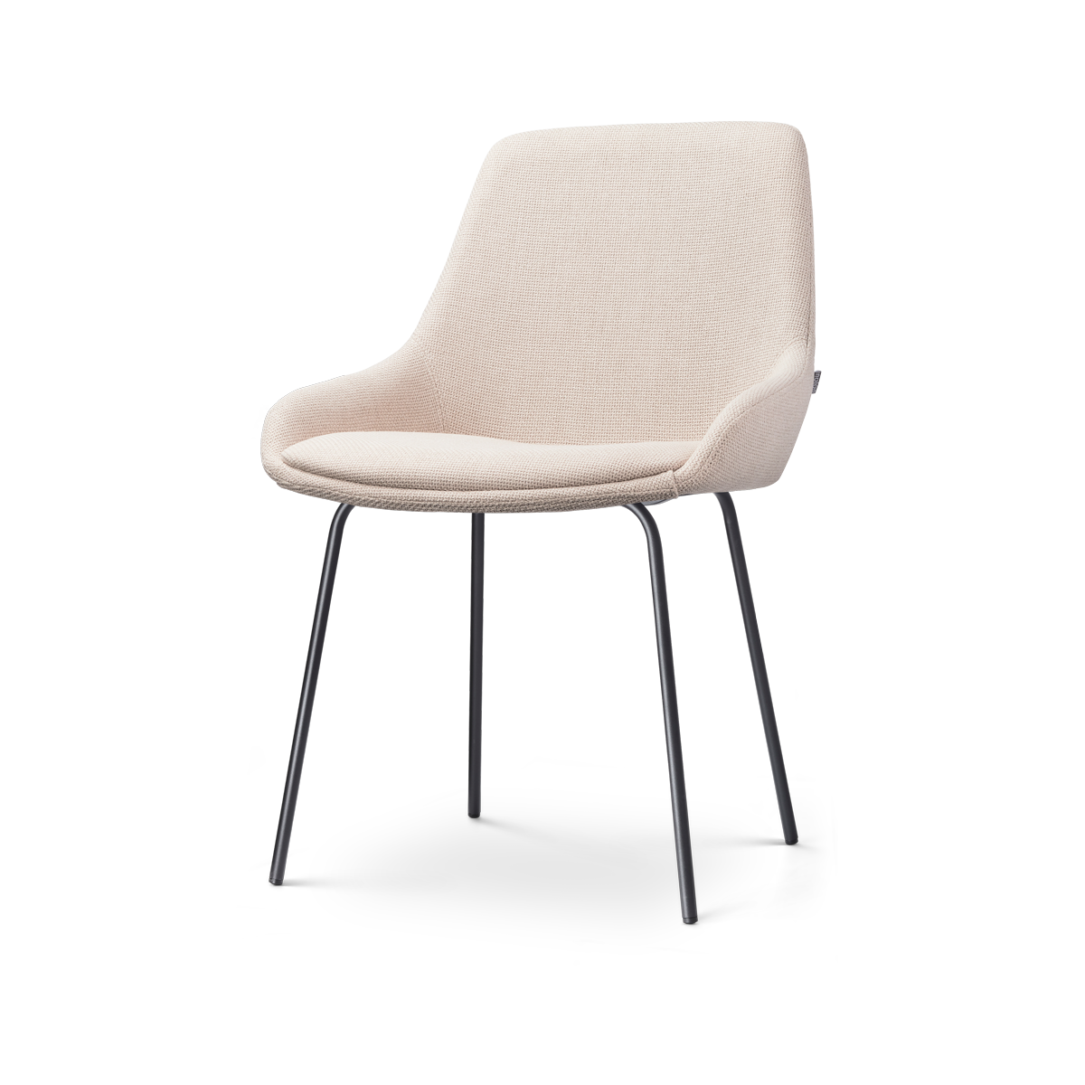 Eetkamerstoel Nora-Isa beige - zwart onderstel