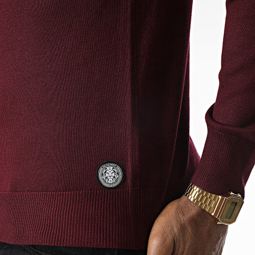 Pull Col Roulé Ocean Bordeaux