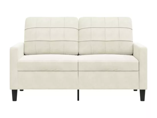 Canapé à 2 places Crème 120 cm Velours