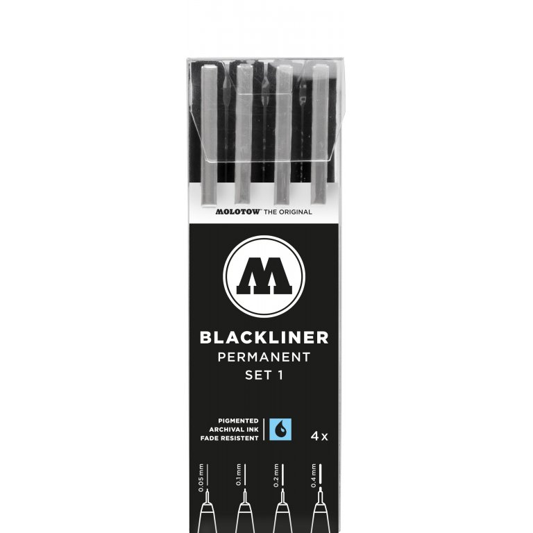 Molotow Blackliner Permanent, 4er-Set