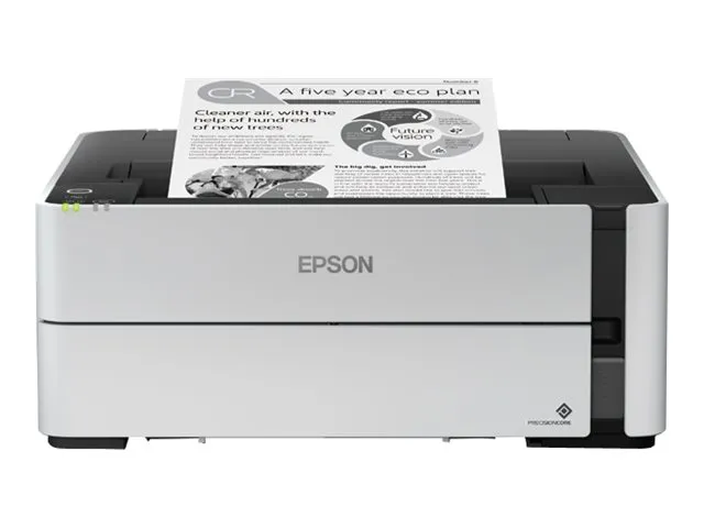Epson EcoTank M1180 - Printer - S/H - Duplex - blækprinter - kan genopfyldes - A4/Legal - 1200 x 2400 dpi - op til 20 spm - kapacitet: 250 ark - USB 2.0, LAN, Wi-Fi