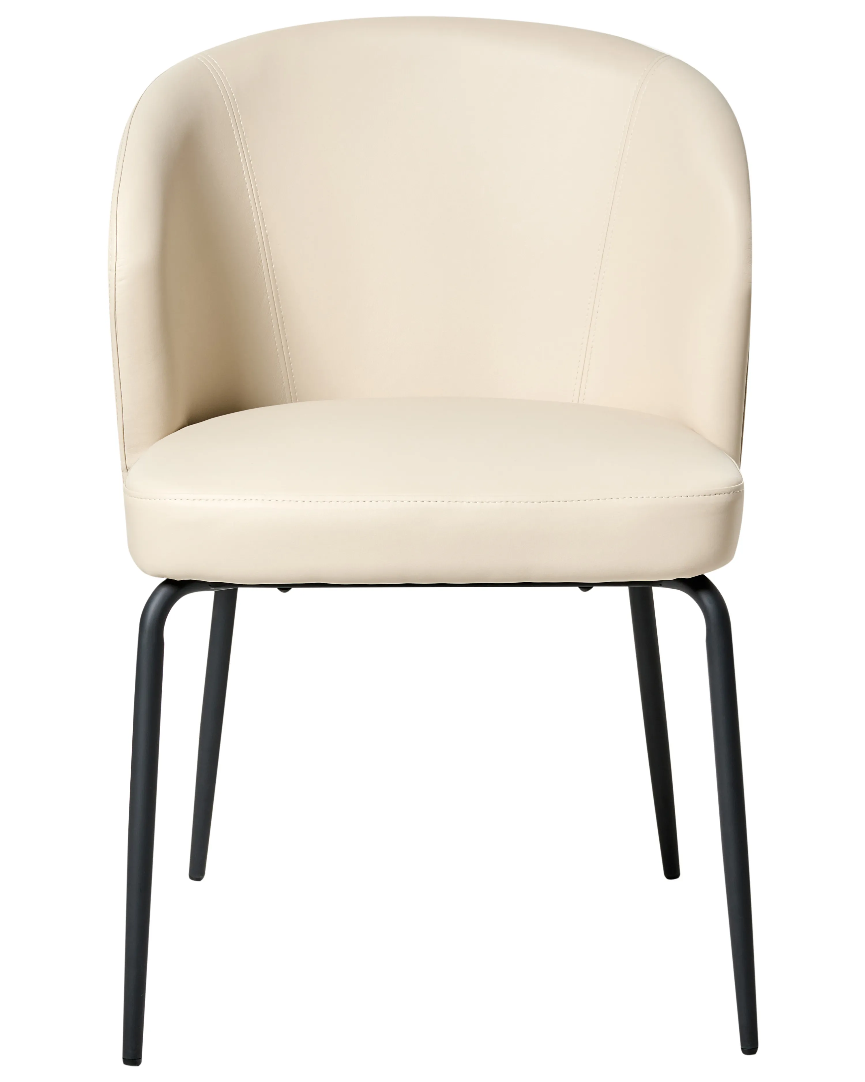 Set van 2 eetkamerstoelen ZANA Kunstleer Lichtbeige
