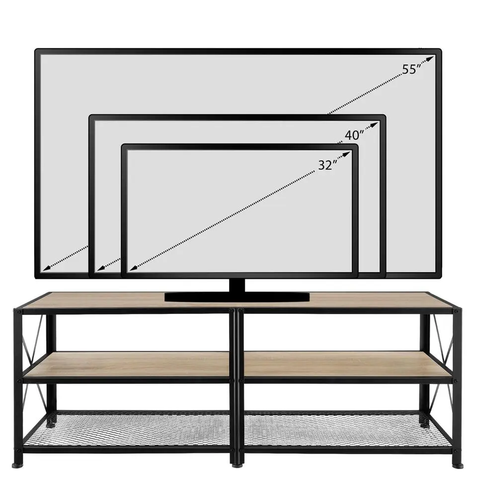 tectake TV-meubel , Industrieel Licht Hout, Eiken Sonoma