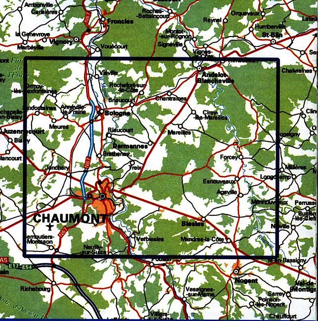 IGN - 3118 SB CHAUMONT BIESLES 1 25 000