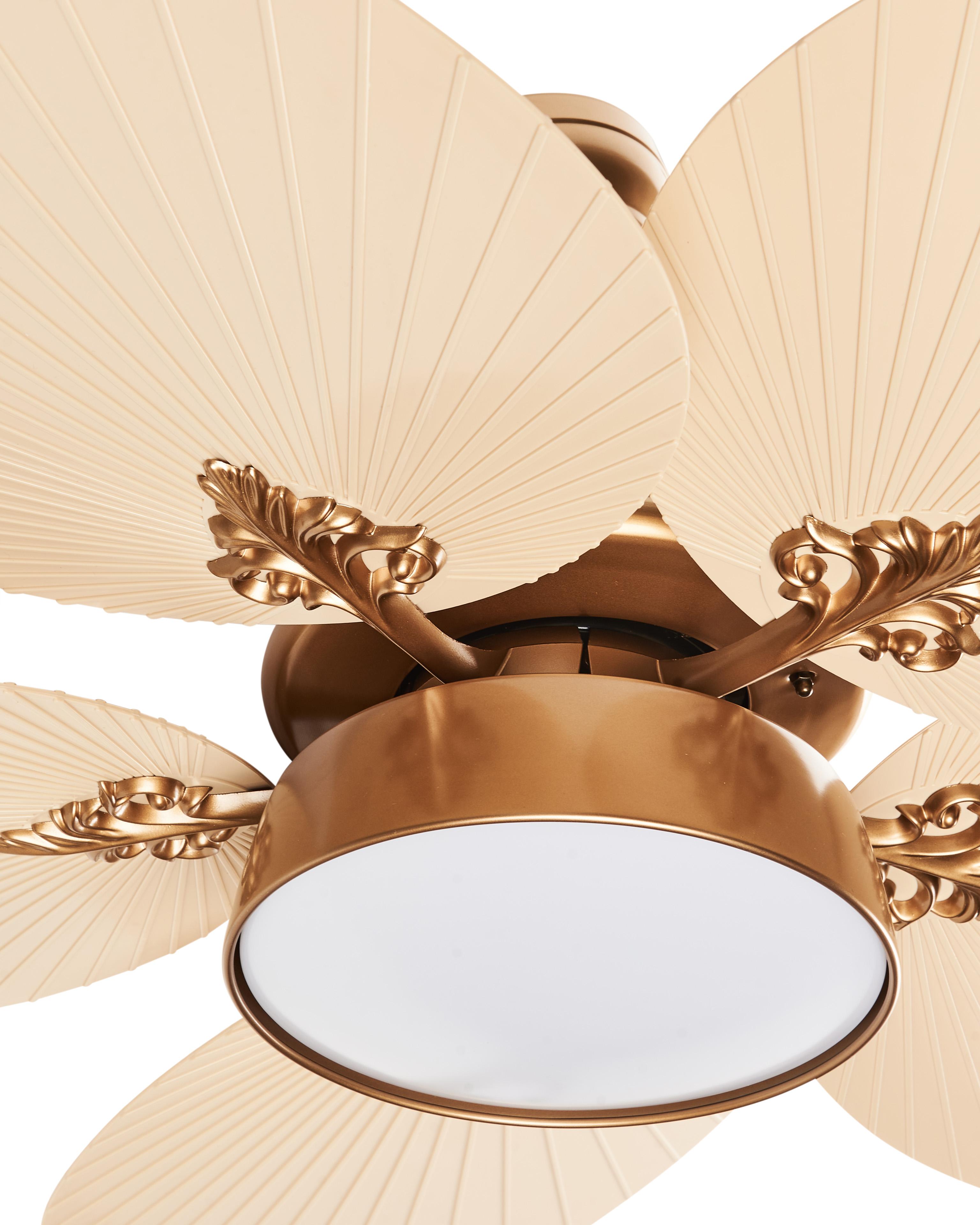 Plafondventilator met verlichting BORMEJO met afstandsbediening LED Goud