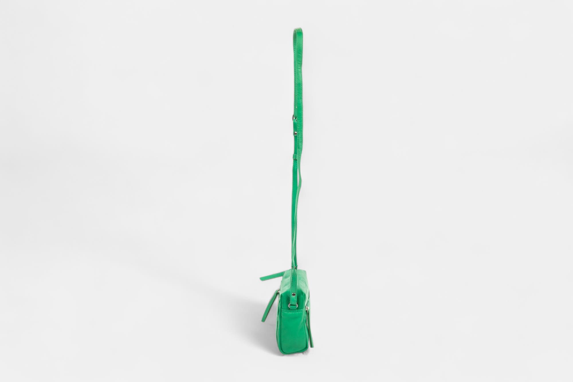 Sac bandoulière en cuir vert