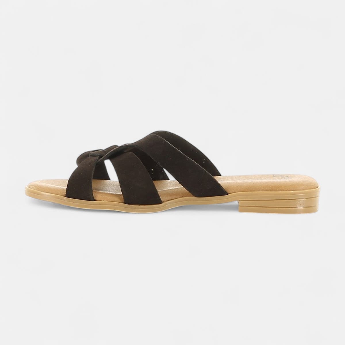 Mules Femme en cuir marron