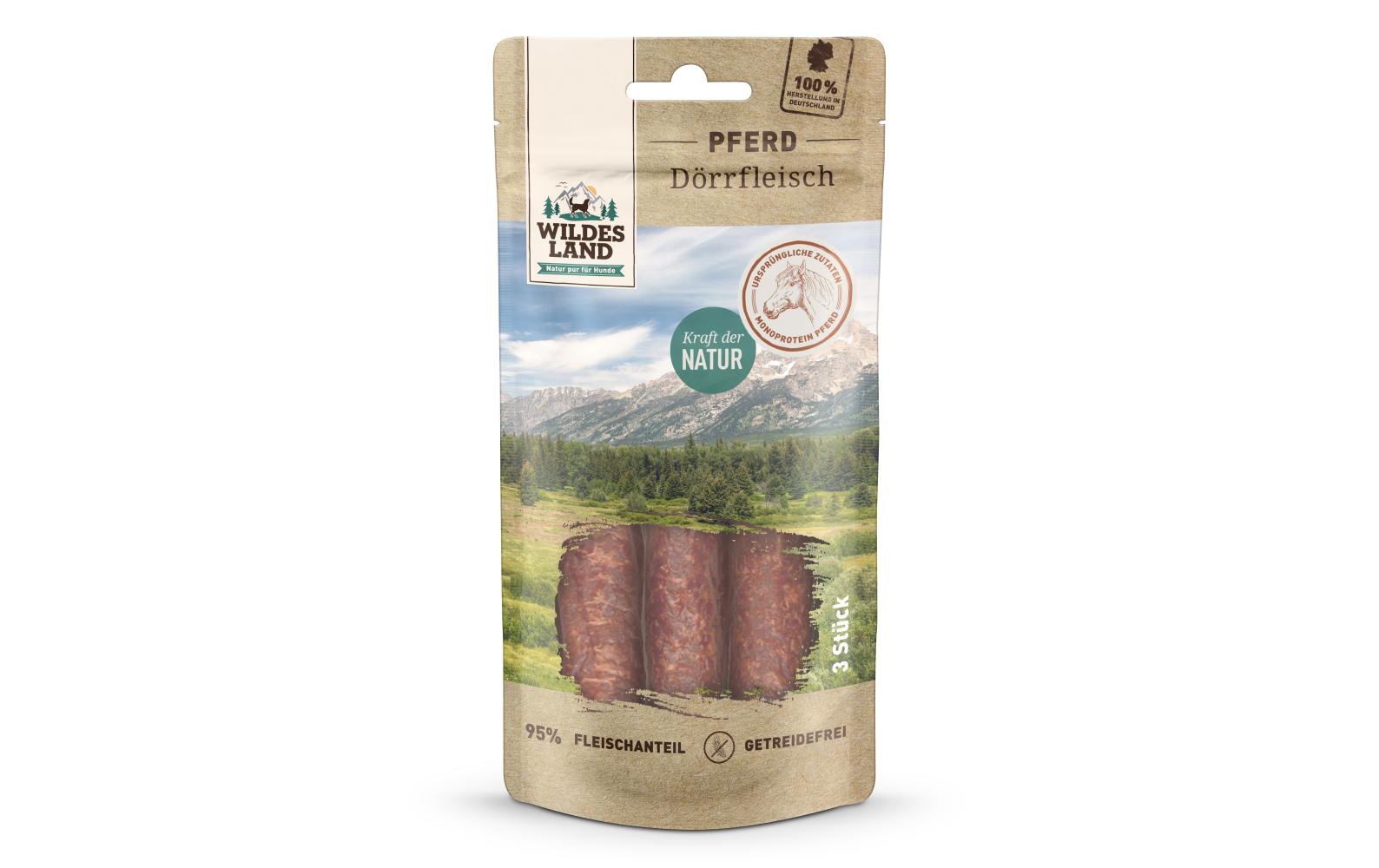 Snack Pferde Dörrfleisch 3 Stk.Ergänzungsfutter aus Pferdefleisch
