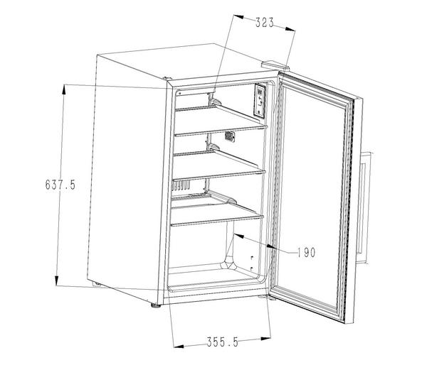 Cozze Kühlschrank Elements 63 l, ca.