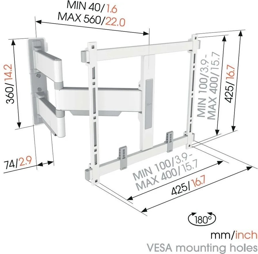 Vogel's TVM 5445 Blanc Supports TV